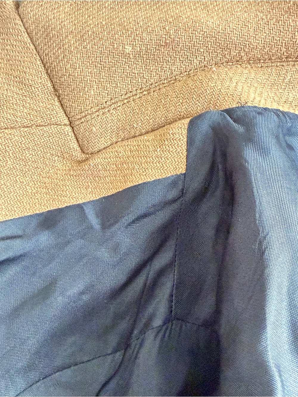 ZARA Camel Herringbone Longline Coat - Picture 10 of 12